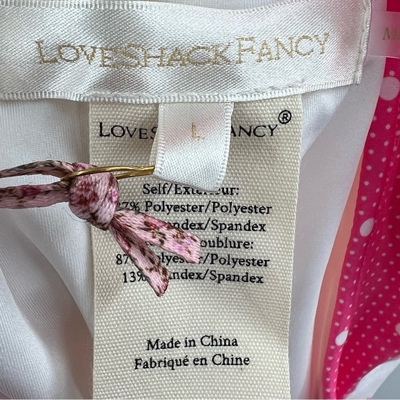 LoveShackFancy NWT Shailee One Piece Swimsuit in Bright Peony Multi size Large - Picture 8 of 10